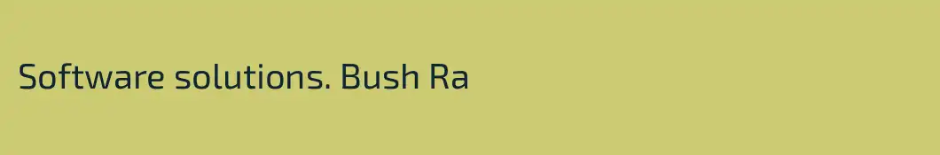 Software solutions. Bush Ra